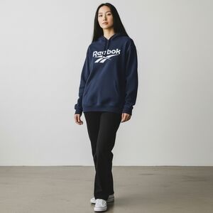 Reebok Unisex Hoodie Vintage 90s Adult‎ Medium Blue Pullover Graphic Sweatshirt
